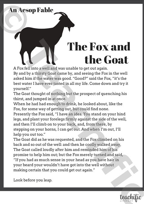 the fox and the goat story pdf